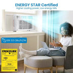Acondicionador de aire inteligente de ventana de 10000 BTU, unidad de aire acondicionado de ventana con control remoto/aplicación