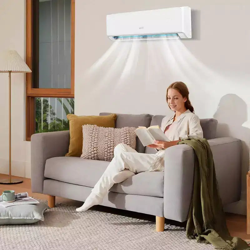 Costway Aire Acondicionado y Calentador Minisplit con Bomba de Calor de 24000 BTU, con Wifi, Negro/Blanco