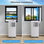 Costway Aire Acondicionado Portátil 3 en 1 de 7100 BTU (10000 BTU ASHRAE) con Deshumidificador, Frío y Ventilador