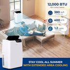 Aire acondicionado y calefactor portátil SereneLife de 12.000 BTU