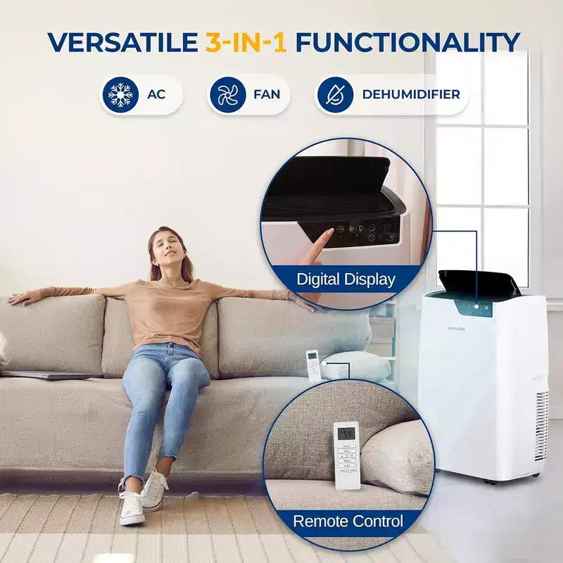 Aire acondicionado y calefactor portátil SereneLife de 12.000 BTU