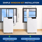 Aire acondicionado y calefactor portátil SereneLife de 12.000 BTU