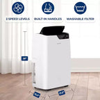 Aire acondicionado y calefactor portátil SereneLife de 12.000 BTU