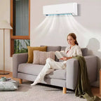 Costway Aire Acondicionado y Calefacción Mini Split de 18000 BTU con Wi-Fi y Bomba de Calor Blanco/Negro