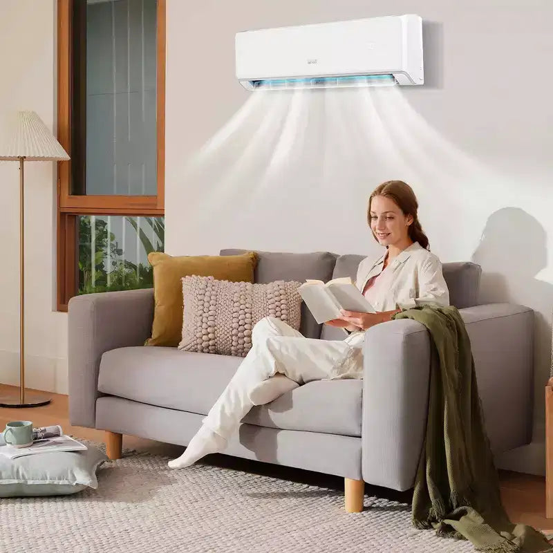 Costway Aire Acondicionado y Calefacción Mini Split de 18000 BTU con Wi-Fi y Bomba de Calor Blanco/Negro