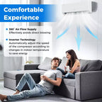Costway Aire Acondicionado y Calefacción Mini Split de 18000 BTU con Wi-Fi y Bomba de Calor Blanco/Negro