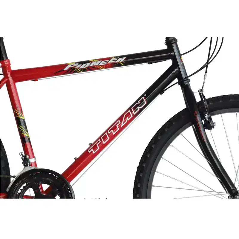 Bicicleta de Montaña para Hombre Titan Bikes Pioneer de 18 Velocidades, Roja