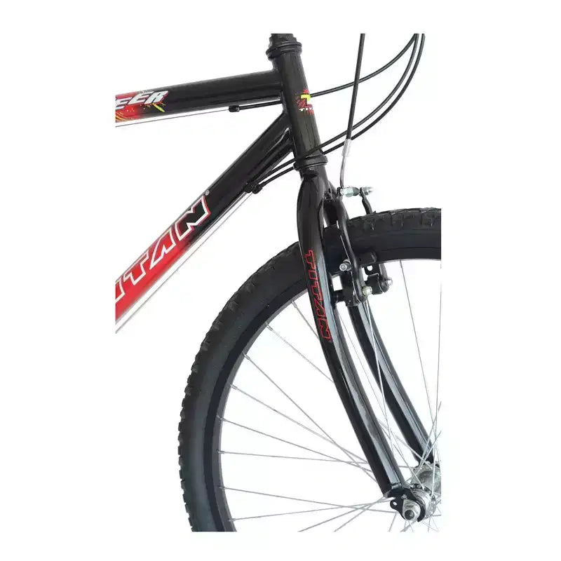 Bicicleta de Montaña para Hombre Titan Bikes Pioneer de 18 Velocidades, Roja