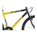 Bicicleta de montaña Titan Bikes Pioneer de 12 velocidades para hombre con frenos de tiro, amarilla