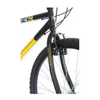 Bicicleta de montaña Titan Bikes Pioneer de 12 velocidades para hombre con frenos de tiro, amarilla