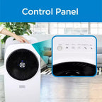 Enfriador de Aire Evaporativo BLACK+DECKER con Pantalla LED, Control Remoto, Tanque de Agua de 2 Galones - Diseño Compacto y Ligero, Blanco