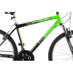 Bicicleta de montaña de 21 velocidades con suspensión Titan Trail para hombre, cuadro de 18 pulgadas, verde y negro
