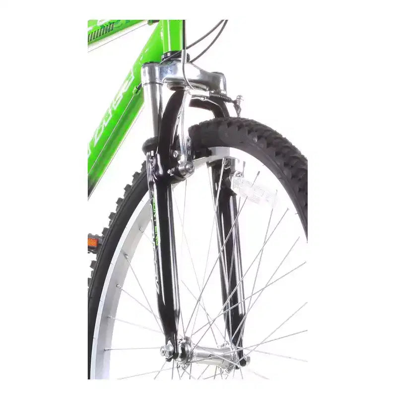 Bicicleta de montaña de 21 velocidades con suspensión Titan Trail para hombre, cuadro de 18 pulgadas, verde y negro