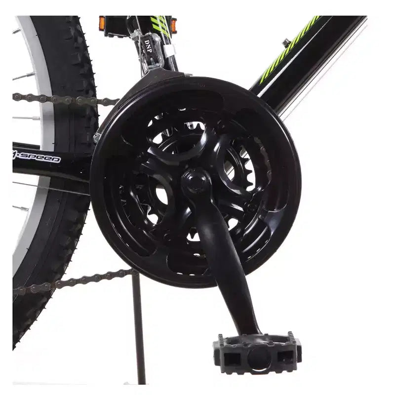 Bicicleta de montaña de 21 velocidades con suspensión Titan Trail para hombre, cuadro de 18 pulgadas, verde y negro