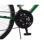 Bicicleta de montaña Titan Trail de 21 velocidades con suspensión para mujer, cuadro de 17 pulgadas, verde y verde oscuro