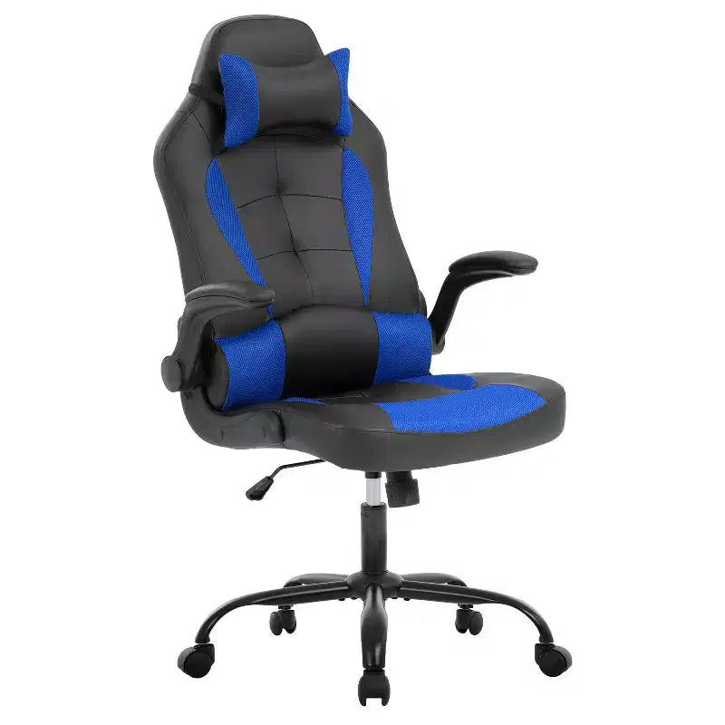 Silla FDW para videojuegos, silla de oficina, silla de escritorio con soporte lumbar, reposabrazos abatibles, reposacabezas