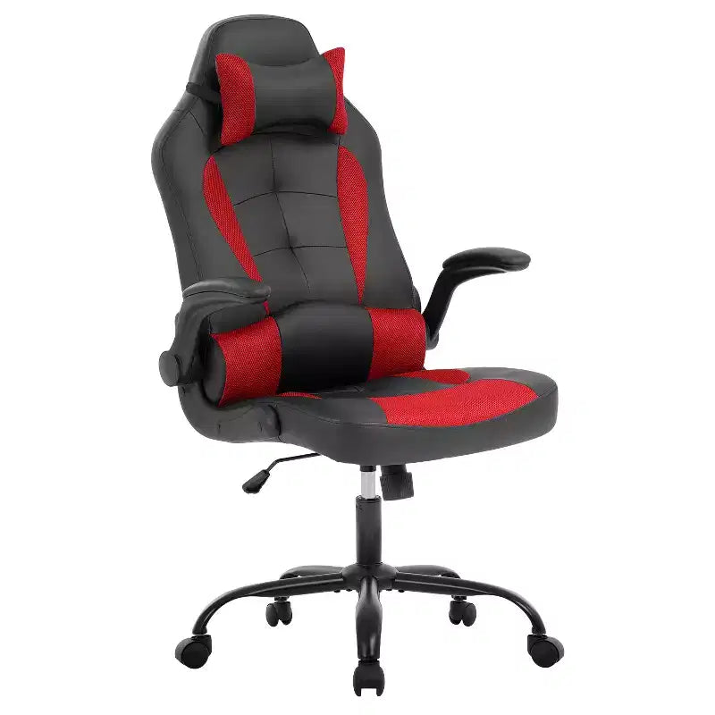 Silla FDW para videojuegos, silla de oficina, silla de escritorio con soporte lumbar, reposabrazos abatibles, reposacabezas