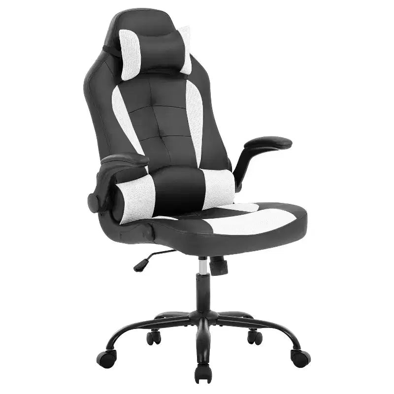 Silla FDW para videojuegos, silla de oficina, silla de escritorio con soporte lumbar, reposabrazos abatibles, reposacabezas