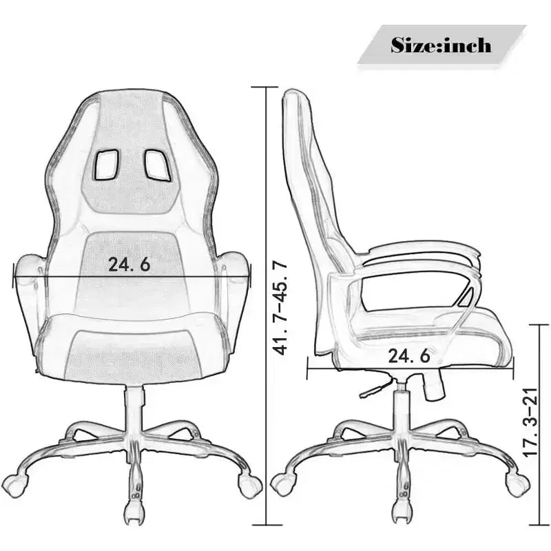 Silla de oficina FDW Silla gamer de PC Silla de escritorio barata de cuero PU Silla ejecutiva para ordenador Soporte lumbar para mujeres y hombres