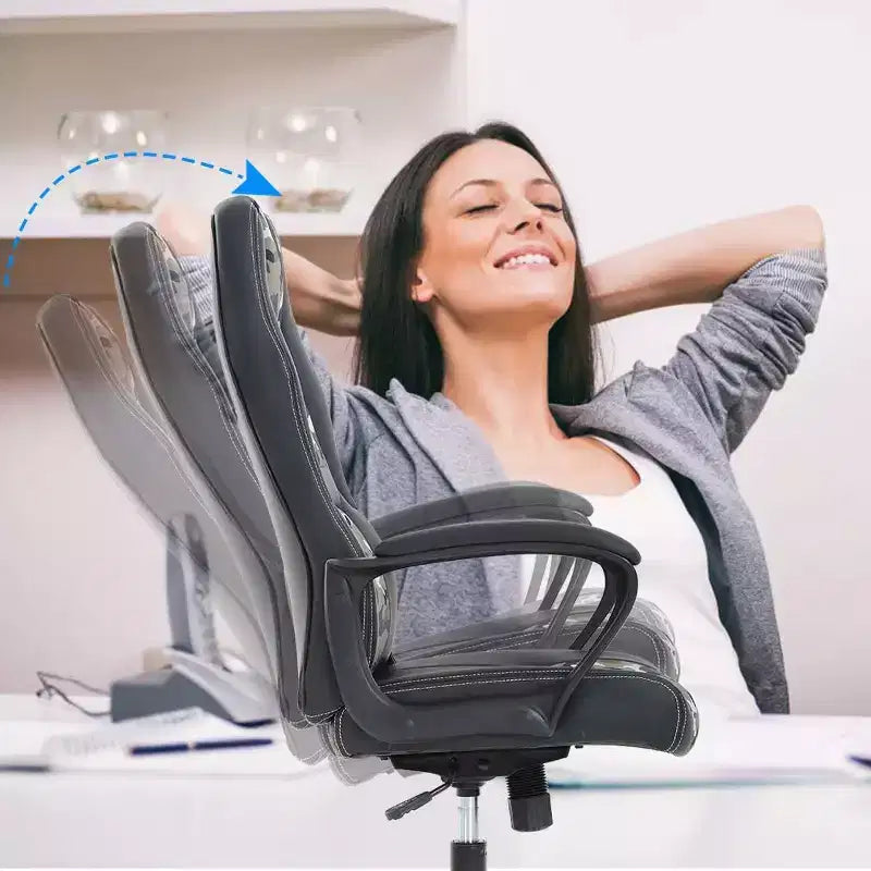 Silla de oficina FDW Silla gamer de PC Silla de escritorio barata de cuero PU Silla ejecutiva para ordenador Soporte lumbar para mujeres y hombres