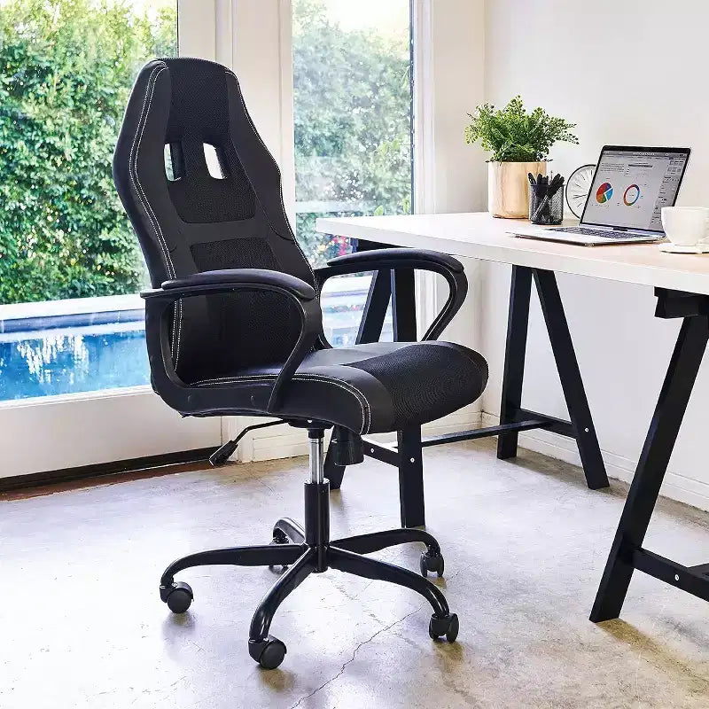 Silla de oficina FDW Silla gamer de PC Silla de escritorio barata de cuero PU Silla ejecutiva para ordenador Soporte lumbar para mujeres y hombres