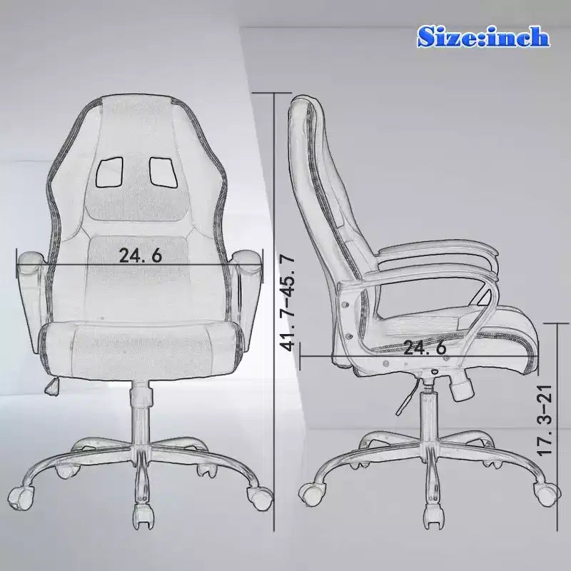 Silla de oficina FDW Silla gamer de PC Silla de escritorio barata de cuero PU Silla ejecutiva para ordenador Soporte lumbar para mujeres y hombres