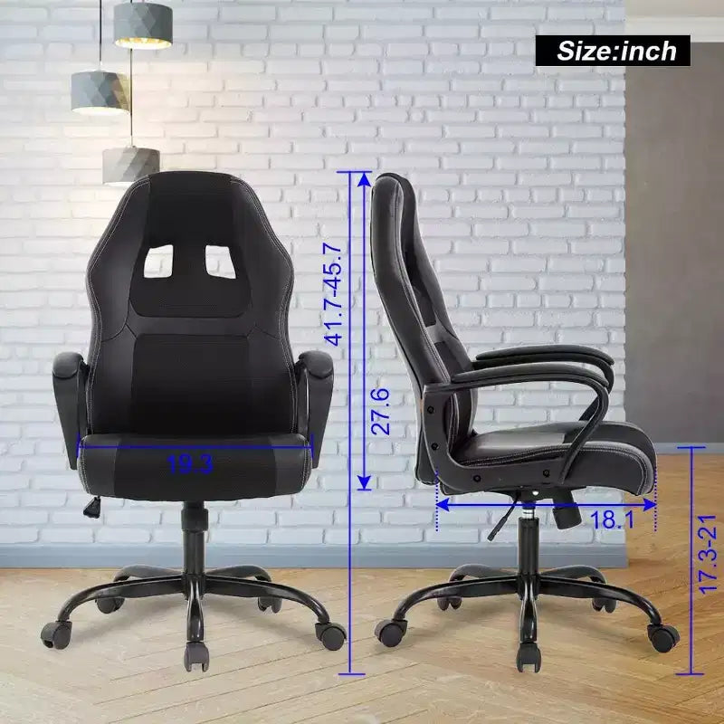 Silla de oficina FDW Silla gamer de PC Silla de escritorio barata de cuero PU Silla ejecutiva para ordenador Soporte lumbar para mujeres y hombres