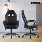 Silla de oficina FDW Silla gamer de PC Silla de escritorio barata de cuero PU Silla ejecutiva para ordenador Soporte lumbar para mujeres y hombres
