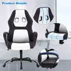 Silla de oficina FDW Silla gamer de PC Silla de escritorio barata de cuero PU Silla ejecutiva para ordenador Soporte lumbar para mujeres y hombres