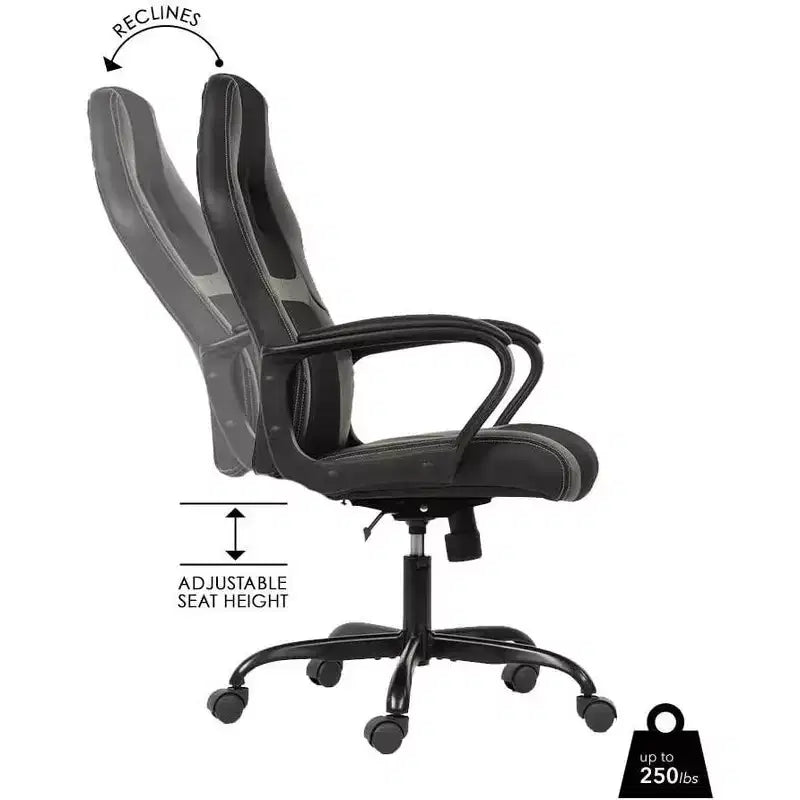 Silla de oficina FDW Silla gamer de PC Silla de escritorio barata de cuero PU Silla ejecutiva para ordenador Soporte lumbar para mujeres y hombres