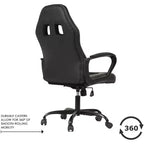 Silla de oficina FDW Silla gamer de PC Silla de escritorio barata de cuero PU Silla ejecutiva para ordenador Soporte lumbar para mujeres y hombres
