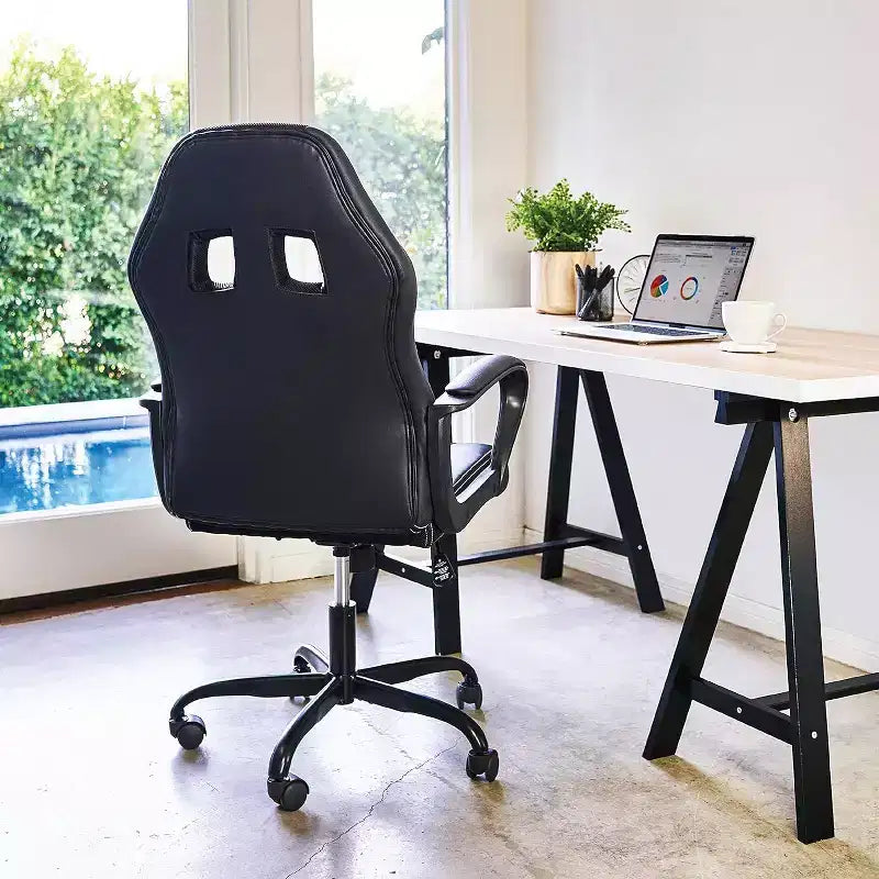 Silla de oficina FDW Silla gamer de PC Silla de escritorio barata de cuero PU Silla ejecutiva para ordenador Soporte lumbar para mujeres y hombres