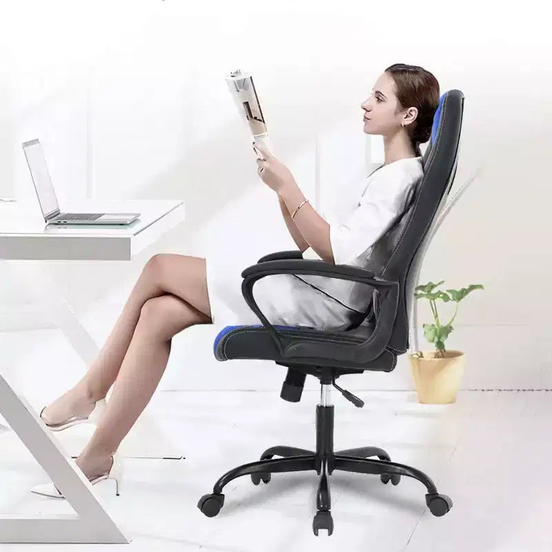 Silla de oficina FDW Silla gamer de PC Silla de escritorio barata de cuero PU Silla ejecutiva para ordenador Soporte lumbar para mujeres y hombres