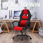 FDW Silla de Carreras para Juegos, Silla de Oficina en Casa, Silla Ergonómica de Escritorio, Silla de Ordenador de Cuero PU con Masaje, Soporte Lumbar, Reposacabezas y Apoyabrazos