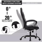 FDW Silla de Carreras para Juegos, Silla de Oficina en Casa, Silla Ergonómica de Escritorio, Silla de Ordenador de Cuero PU con Masaje, Soporte Lumbar, Reposacabezas y Apoyabrazos