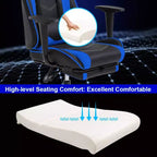 FDW Silla Gaming para PC, Silla de Oficina, Silla Ejecutiva de Respaldo Alto de Cuero PU, Silla de Ordenador de Carreras con Soporte Lumbar y Reposapiés