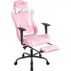FDW Silla Gaming para PC, Silla de Oficina, Silla Ejecutiva de Respaldo Alto de Cuero PU, Silla de Ordenador de Carreras con Soporte Lumbar y Reposapiés