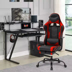 Silla para videojuegos FDW Racing, sillas para videojuegos con escritorio para computadora, cuero de PU, reposacabezas, soporte lumbar y asiento giratorio de 360 grados