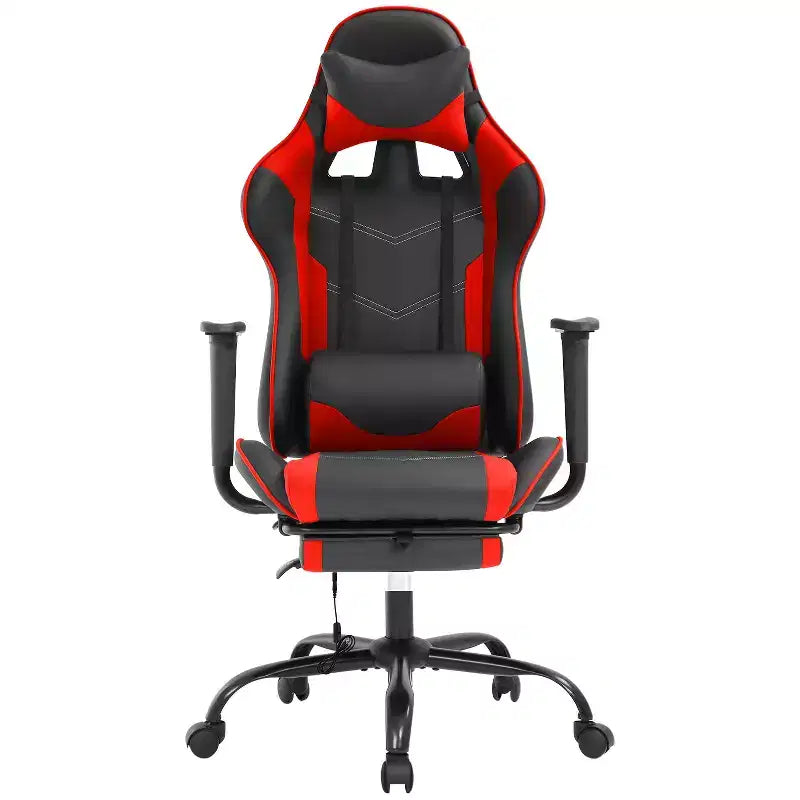 Silla para videojuegos FDW Racing, sillas para videojuegos con escritorio para computadora, cuero de PU, reposacabezas, soporte lumbar y asiento giratorio de 360 grados