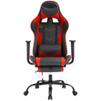 Silla para videojuegos FDW Racing, sillas para videojuegos con escritorio para computadora, cuero de PU, reposacabezas, soporte lumbar y asiento giratorio de 360 grados