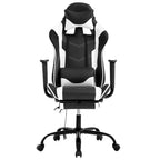 Silla para videojuegos FDW Racing, sillas para videojuegos con escritorio para computadora, cuero de PU, reposacabezas, soporte lumbar y asiento giratorio de 360 grados