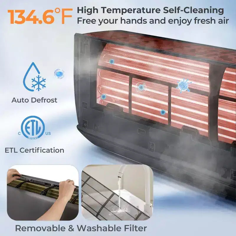 Costway Aire Acondicionado y Calefactor Mini Split de 24000 BTU con Wifi y Bomba de Calor