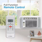 Acondicionador de aire de ventana COMMERCIAL COOL CWAM145W6C de 14,300, con control remoto y termostato ajustable, 14,500 BTU, blanco