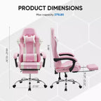 Silla de juego ergonómica de carreras JIONJOY con respaldo alto, soporte lumbar y reposabrazos ajustables