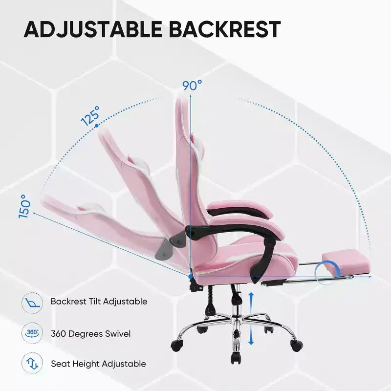 Silla de juego ergonómica de carreras JIONJOY con respaldo alto, soporte lumbar y reposabrazos ajustables