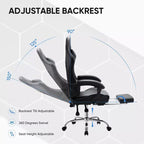 Silla de juego ergonómica de carreras JIONJOY con respaldo alto, soporte lumbar y reposabrazos ajustables