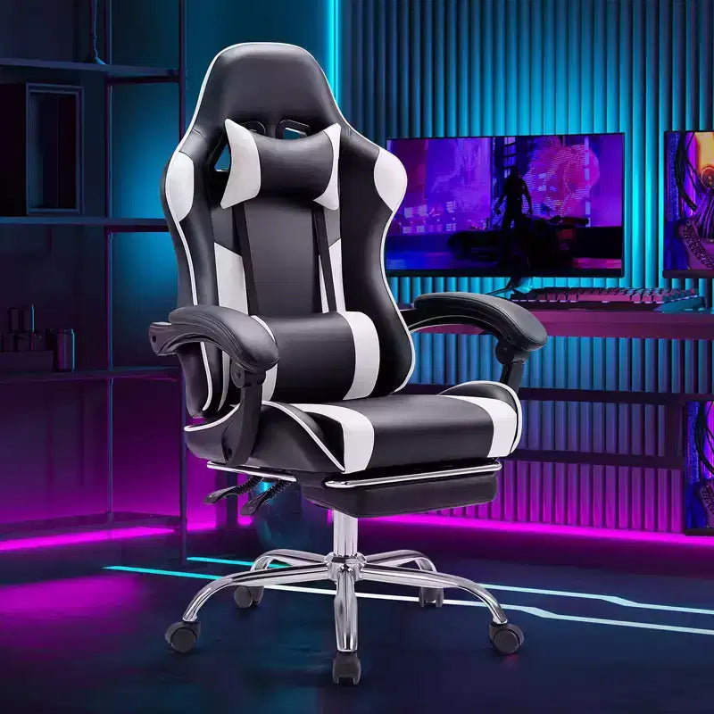 Silla de juego ergonómica de carreras JIONJOY con respaldo alto, soporte lumbar y reposabrazos ajustables