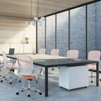 Silla de oficina o gaming ergonómica moderna JIONJOY con soporte lumbar de malla y reposabrazos fijos