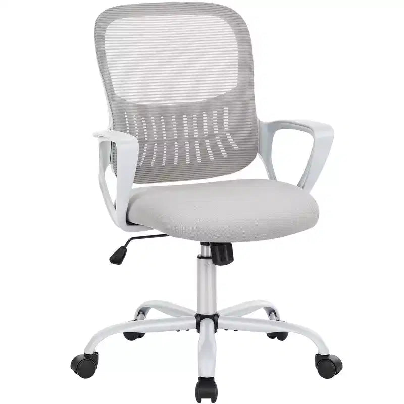 Silla de oficina o gaming ergonómica moderna JIONJOY con soporte lumbar de malla y reposabrazos fijos